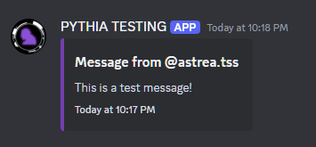 An example of a message before the revamp.