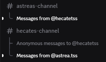 An example of the public thread messaging mode.